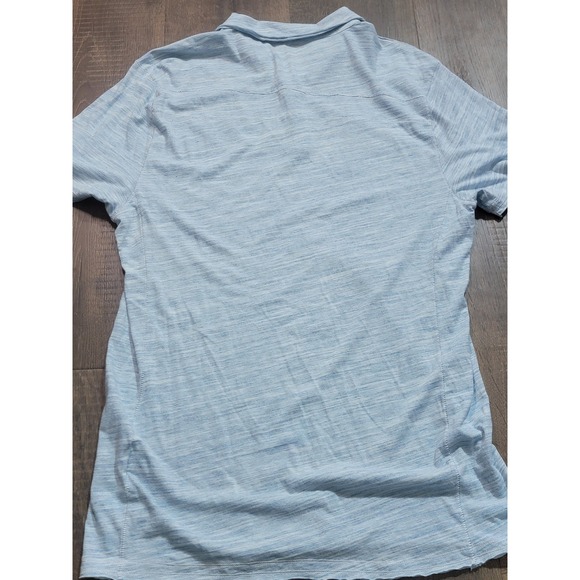 BKE Men's‎ Light Blue Heathered Polo Shirt Size Large Short Sleeve - Picture 6 of 6
